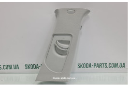 Обшивка правої центральної стійки матеріал Skoda Octavia A5 1Z0867294B вживаний VAG (1Z0867294B)