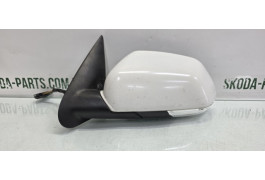 Дзеркало ліве електричне біле з підігрівом підсвіткою і повторювачем Skoda Octavia A5 (англія) VAG (1Z1857501GM)