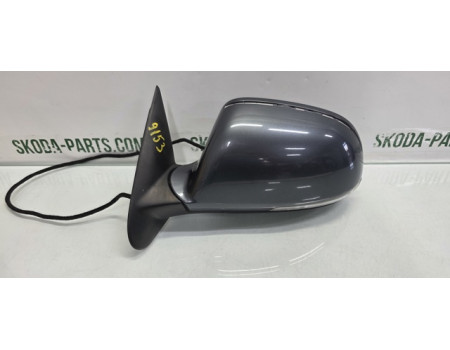 Дзеркало ліве електричне з підігрівом Skoda Octavia a5 рестайл 2009-2014р колір 9153 VAG (1Z1857507MBS)