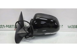 Дзеркало ліве водійське чорне 9910 Skoda Octavia A5 рестайл з підсвіткою VAG (1Z1857507MM)