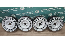 Диск колісний стальний штампований комплект 4 штуки R15 розболтовка 5×112 Volkswagen Golf вживані VAG (2K0601027B)