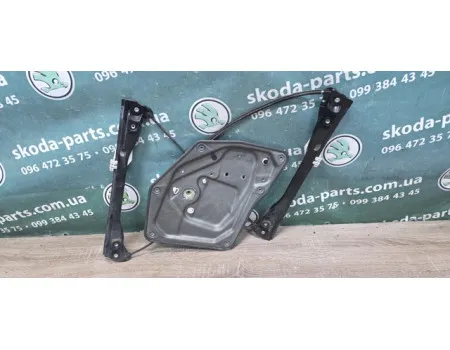 Механізм склопідіймача двері передньої правої Склопідіймач правий Skoda Superb 2 3t0837462A VAG (3T0837462A)