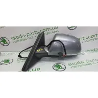 Дзеркало заднього виду ліве з електросклданням та пам'яттю Skoda Superb 2 до рестайл VAG (3T2857507BK)
