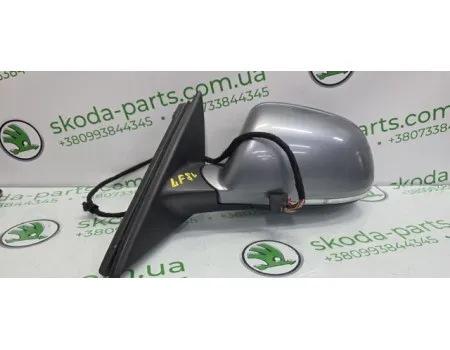 Дзеркало заднього виду ліве з електросклданням та пам'яттю Skoda Superb 2 до рестайл VAG (3T2857507BK)