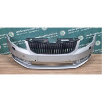 Бампер передній сірий Skoda Octavia A7 до рестайл VAG (5E0807221)