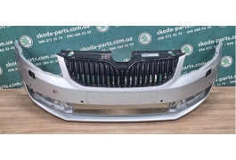 Бампер передній сірий Skoda Octavia A7 до рестайл VAG (5E0807221)