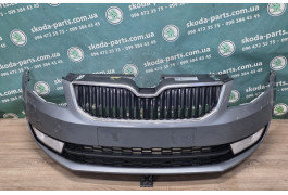 Бампер передній комплектний Skoda Octavia A7 до рестайл VAG (5E0807221AJ)