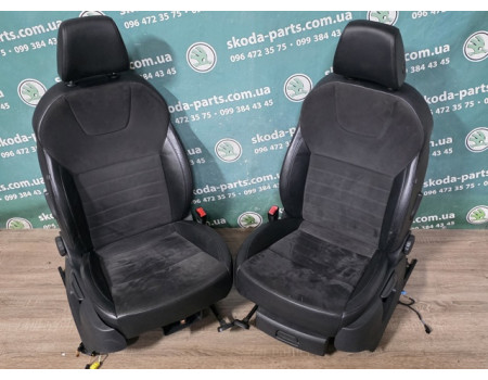 Сидіння передні задні салон шкіра алькантара Skoda Octavia A7 VAG (5E0881021B)