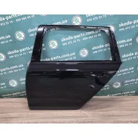 Двері задні ліві колір чорний Skoda Octavia A7 VAG (5E9833055CA)