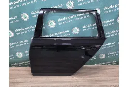 Двері задні ліві колір чорний Skoda Octavia A7 VAG (5E9833055CA)
