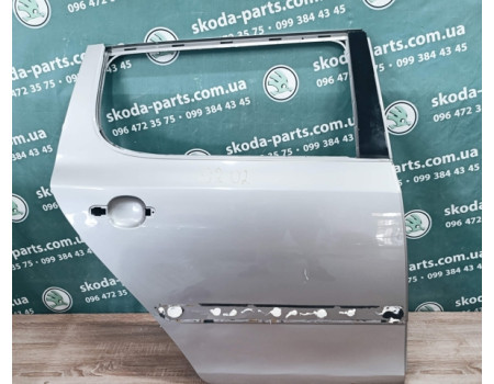 Двері задні праві сірі 9202 Skoda Fabia II New хетчебек 2008-2014р VAG (5J0833056A)