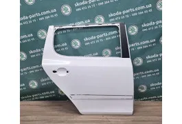 Двері задні праві білі Skoda Fabia II хетчбек VAG (5J0833056AA)