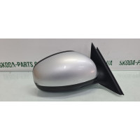Дзеркало зовнішнє праве електричне сірий колір Skoda Fabia II New 5J1857502BFG вживане VAG (5J1857502BFG)