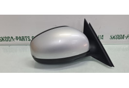 Дзеркало зовнішнє праве електричне сірий колір Skoda Fabia II New 5J1857502BFG вживане VAG (5J1857502BFG)