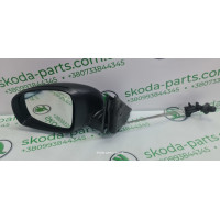 Дзеркало ліве механічне Skoda Fabia New 5J1857507 MARKET (OEM) (5J1857507)