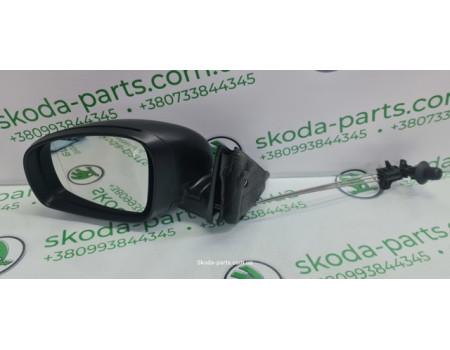 Дзеркало ліве механічне Skoda Fabia New 5J1857507 MARKET (OEM) (5J1857507)