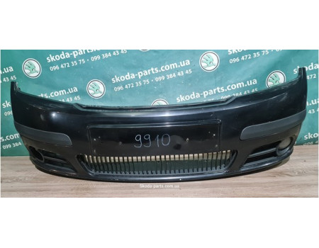 Бампер передній чорний код фарби 9910 Skoda Fabia 6Y0807221EA VAG (6Y0807221EA)