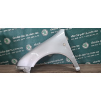 Крило переднє ліве сіре код фарби 9102 Skoda Fabia VAG (6Y0821112C)