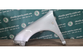 Крило переднє ліве сіре код фарби 9102 Skoda Fabia VAG (6Y0821112C)