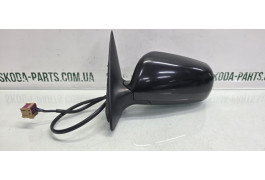 Дзеркало ліве електричне колір чорний 9910 Skoda Fabia до рестайл VAG (6Y1857501B9910)