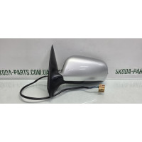 Дзеркало заднього виду ліве електричне колір сірий Skoda Fabia дорестайл 2000-2004р VAG (6Y1857501BLB41)