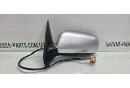 Дзеркало заднього виду ліве електричне колір сірий Skoda Fabia дорестайл 2000-2004р VAG (6Y1857501BLB41)