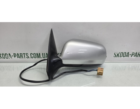 Дзеркало заднього виду ліве електричне колір сірий Skoda Fabia дорестайл 2000-2004р VAG (6Y1857501BLB41)